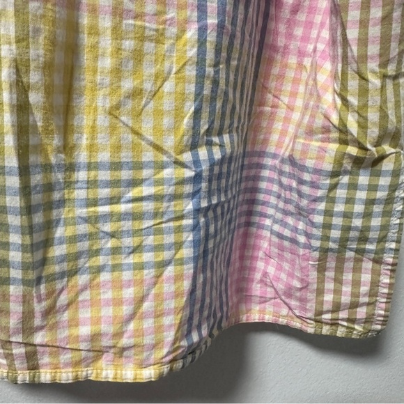Vintage Timber Creek Pastel Plaid Short Sleeve Button Up Top Mens Size XL Spring - Picture 14 of 16